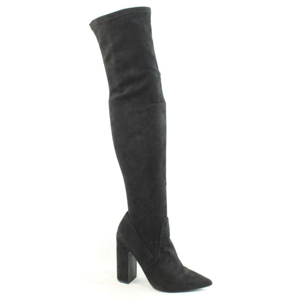 Steve Madden Womens Gorgeena Black Fashion Boots Size 8 Medium (B, M)